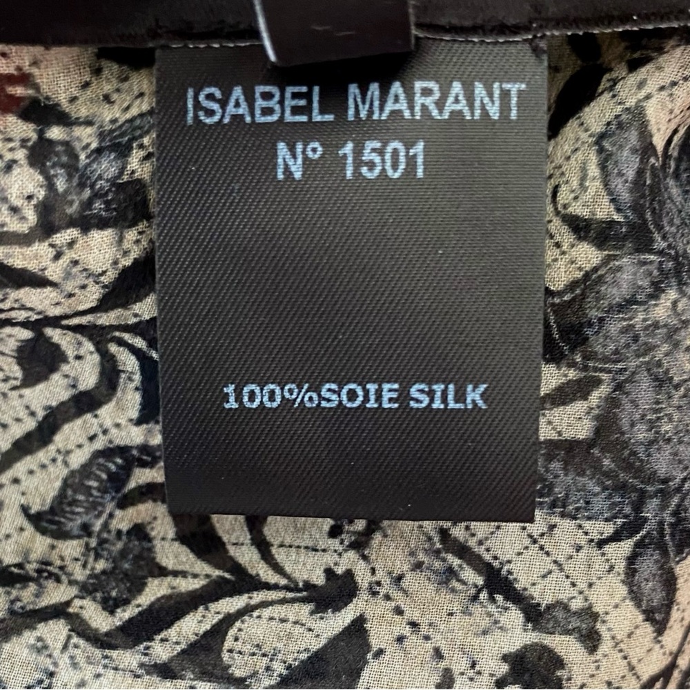 Isabel Marant 100% silk floral patterned long sleeve midi dress. ❤️ - Picture 6 of 7